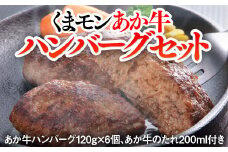 くまモンあか牛ハンバーグセット(あか牛ハンバーグ120g×6個 あか牛のたれ200ml)(美里町)【1444417】