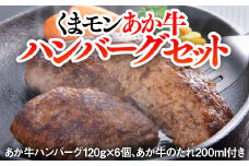 くまモンあか牛ハンバーグセット(あか牛ハンバーグ120g×6個 あか牛のたれ200ml)(美里町)【1444417】