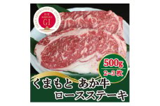 ＜毎月定期便＞GI認証　くまもとあか牛　ロースステーキ500g(美里町)全3回【4050823】