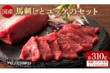 フジチク国産馬刺しとユッケのセット合計310g(美里町)【1644566】