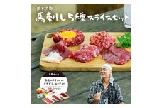 ヒロシのおすすめ!馬刺し5種スライスSE(美里町)【1652957】