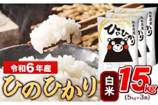 令和6年産 白米 ひのひかり 15kg《7-14日以内に出荷予定(土日祝除く)予定》令和6年産 熊本県産 ふるさと納税 白米 精米 ひの 米 こめ ふるさとのうぜい ヒノヒカリ コメ お米 おこめ