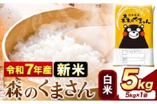 新米 令和7年産 森のくまさん 5kg × 1袋  白米 熊本県産 単一原料米 森くま《9月下旬-11月上旬頃出荷》 送料無料