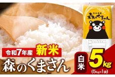 新米 令和7年産 森のくまさん 5kg × 1袋  白米 熊本県産 単一原料米 森くま《9月下旬-11月上旬頃出荷》 送料無料