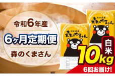 令和6年産 森のくまさん 【6ヶ月定期便】 白米 《お申し込み月の翌月から出荷開始》 10kg (5kg×2袋) 計6回お届け 熊本県産 単一原料米 森くま 熊本県 玉東町