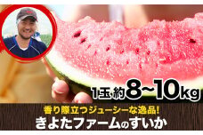 『きよたファーム』のすいか 1玉約8～10kg 熊本県玉名郡玉東町『きよたファーム』すいか フルーツ 果物 熊本県産《5月上旬-6月末頃出荷》 st-p