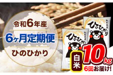 【6ヶ月定期便】令和6年産  定期便 ひのひかり 10kg 《申込み翌月から発送》令和6年産 熊本県産 ふるさと納税 白米 精米 ひの 米 こめ ふるさとのうぜい ヒノヒカリ コメ 熊本米 ひのもり