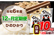 【12ヶ月定期便】令和6年産 定期便 ひのひかり 10kg 《申込み翌月から発送》令和6年産 熊本県産 ふるさと納税 白米 精米 ひの 米 こめ ふるさとのうぜい ヒノヒカリ コメ 熊本米 ひのもり