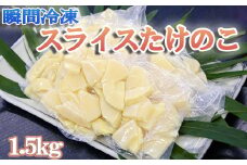 瞬間冷凍 スライスたけのこ 計1.5kg(300g×5袋) 熊本県 南関町産 惣菜 冷凍食品 大容量 国産 野菜 冷凍野菜 小分け 筍 タケノコ