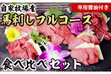 【熊本名物】自家牧場産 馬刺しフルコース食べ比べセット 赤身 240g フタエゴ240g 上赤身240g 特選霜降240g 極上霜降120g たてがみ50g(専用醤油付き)