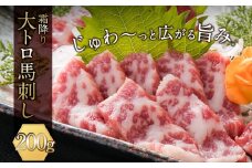 馬刺し 霜降り 大トロ 馬刺し 200g 長洲町L（桜屋）《30日以内に出荷予定(土日祝除く)》馬刺し 熊本 長洲町 大トロ 馬肉 霜降り