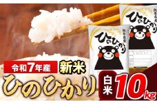 新米 米 令和7年産 ひのひかり 白米 10kg 《9月下旬-11月上旬頃出荷》 5kg×1袋 熊本県産 米 精米 ひの 長洲町