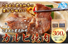 牛肉 くまもと 黒毛和牛 カルビ焼肉 300g（肉専用スパイス2種付き）富士商株式会社《30日以内に出荷予定(土日祝除く)》 熊本県 長洲町 くまもと 黒毛和牛 冷凍 カルビ 焼肉 スパイス付き 送料無料