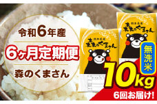 令和6年産 森のくまさん 無洗米 10kg 5kg×2袋 計6回お届け 《お申し込み月の翌月から出荷開始》 お米 こめ 熊本県産 ご飯 備蓄
