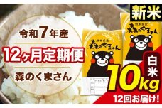 新米 令和7年産 森のくまさん 白米 10kg 5kg×2袋 計12回お届け 《お申し込み月の翌月から出荷開始》 お米 こめ 熊本県産 ご飯 備蓄
