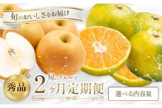旬の フルーツ 定期便 2ヶ月連続 秀品 選べる 内容量 日本フルーツ株式会社《2025年9月上旬-10月末頃出荷》熊本県 長洲町 おまかせ 梨 早生みかん 果物 フルーツ スイーツ デザート ギフト ご贈答