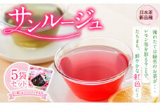 色が変わる日本茶 サンルージュ 5袋セット (1袋10バッグ入り) ティーバッグ 《60日以内に出荷予定(土日祝除く)》熊本県 大津町産 株式会社 瀬川製茶 新品種 希少 ピンク 緑茶