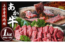 あか牛 上赤身焼肉用 1kg (250g×4個) 有限会社幸路《60日以内に出荷予定(土日祝除く)》 あかうし 赤牛 焼肉 冷凍 小分けパック