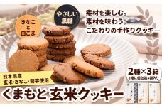 くまもと 玄米クッキー 2種×3箱(1箱に3袋入) 株式会社阿蘇自然の恵み総本舗 《30日以内に出荷予定(土日祝除く)》熊本県 大津町 クッキー 玄米 きなこ ごま 黒糖 スイーツ お菓子 菊芋 FSSC22000取得