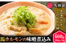 馬ホルモンの味噌煮込み 600g 200g×3 馬勝蔵 《30日以内に出荷予定(土日祝除く)》熊本県 大津 馬肉 ホルモン 味噌煮 みそ おつまみ 小術 コジュツ