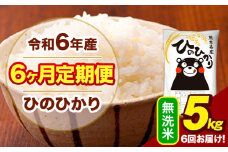 令和6年産 【6ヶ月定期便】  無洗米 米 ひのひかり 5kg《お申し込み月の翌月から出荷開始》熊本県 大津町 国産 熊本県産 無洗米 送料無料 ヒノヒカリ こめ お米