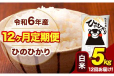 令和6年産 【12ヶ月定期便】 白米 米 ひのひかり 5kg《お申し込み月の翌月から出荷開始》熊本県 大津町 国産 熊本県産 白米 送料無料 ヒノヒカリ こめ お米
