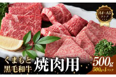 【A4～A5】くまもと 黒毛和牛 焼肉用 500g 《30日以内に出荷予定(土日祝除く)》熊本県 大津町 黒毛和牛 肉 お肉 和牛 牛 牛肉 A5 A4 小分け