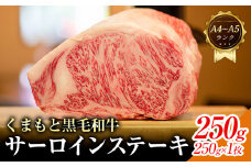 【A4～A5】くまもと 黒毛和牛 サーロイン ステーキ 250g 《30日以内に出荷予定(土日祝除く)》熊本県 大津町 黒毛和牛 肉 お肉 和牛 牛 牛肉 A5 A4 小分け MEAT PLUS