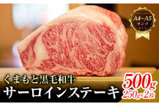 【A4～A5】くまもと 黒毛和牛 サーロイン ステーキ 500g 《30日以内に出荷予定(土日祝除く)》熊本県 大津町 黒毛和牛 肉 お肉 和牛 牛 牛肉 A5 A4 小分け MEAT PLUS