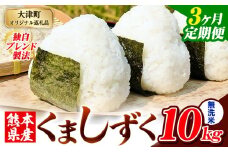 【3ヶ月定期便】無洗米 熊本県産 ブレンド米 くましずく 10kg 熊本県産 ふるさと納税 無洗米 精米 米 こめ ふるさとのうぜい コメ お米 おこめ《申込み翌月から発送》