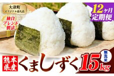 【12ヶ月定期便】無洗米 熊本県産 ブレンド米 くましずく 15kg 熊本県産 ふるさと納税 無洗米 精米 米 こめ ふるさとのうぜい コメ お米 おこめ《申込み翌月から発送》