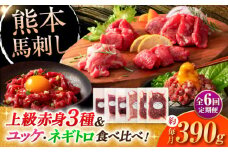 【全6回定期便】「本場・熊本の味」 上級赤身3種とユッケネギトロの詰め合わせ 3892 / 熊本県 菊陽町 ゆっけ ねぎ とろ 赤身 馬肉 肉 にく うま ばさし お祝 ご褒美【株式会社フジチク】 [BHAD070]