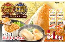 【全6回定期便】とっておき米麦あわせ 4kg / 味噌 みそ 菊陽町 発酵 食品 みそしる 国産 味噌汁 こめ むぎ みそ汁 あわせみそ 大豆 熊本県 調理 料理 おかず【株式会社山内本店】 [BHAE016]