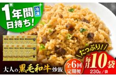 【全6回定期便】熊本県産 こだわり炒飯 大人の黒毛和牛炒飯 計2.3kg (230g×10)【ユーユーフーズ株式会社】 [BHCS020]
