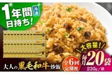 【全6回定期便】熊本県産 こだわり炒飯 大人の黒毛和牛 炒飯 230g×20袋 合計4.6kg【ユーユーフーズ株式会社】 [BHCS022]
