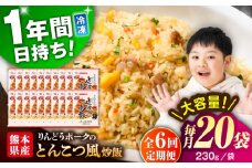 【全6回定期便】熊本県産 こだわり炒飯 りんどうポークの とんこつ風 炒飯 230g×20袋 合計4.6kg【ユーユーフーズ株式会社】 [BHCS034]