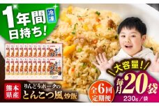 【全6回定期便】熊本県産 こだわり炒飯 りんどうポークの とんこつ風 炒飯 230g×20袋 合計4.6kg【ユーユーフーズ株式会社】 [BHCS034]