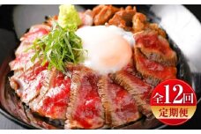 【全12回定期便】【限定数量】あか牛丼(2人前)セット / 菊陽町 あかうし 熊本県 肉 にく niku ブランド 旨み【有限会社　三協畜産】 [BHAS050]