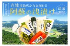 【黒川温泉発】阿蘇の浅漬け ～高菜セット～  浅漬け バラエティ セット 6種 大根 胡瓜 きゅうり 茄子 ナス 長芋 人参 阿蘇高菜 高菜漬け 高菜 漬物 高菜漬物 お取り寄せ ギフト 贈答用 黒川温泉 九州 熊本 阿蘇 南小国町 送料無料