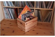 【Higo Beat】 小国杉 レコードボックス（12インチ用） レコードラック 40~50枚 レコード 収納 木製 天然木 無垢材 インテリア おしゃれ 熊本 阿蘇 南小国町 送料無料