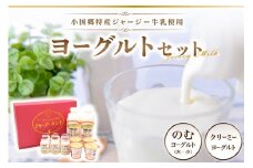 【小国郷特産ジャージー牛乳を使用！】ヨーグルトセット（YS-1） 小国郷特産 ジャージー牛乳 ヨーグルト セット 2種 飲むヨーグルト のむヨーグルト 900ml 150ml クリーミーヨーグルト 110g 詰め合わせ セット ギフト 贈答用 乳飲料 乳製品 ご当地 熊本 阿蘇 南小国町 小国町 送料無料