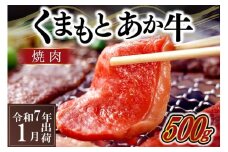 〈令和7年1月出荷〉熊本県産ＧＩ認証取得　くまもとあか牛（焼肉用５００ｇ）
