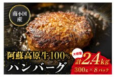  南小国産 阿蘇高原牛 牛100% ハンバーグ 2.4kg 贅沢 牛 牛肉 国産牛 ハンバーグ ハンバーグステーキ 150g 16個 小分け 熊本県産 国産 贈答用 ギフト 熊本 阿蘇 南小国町 送料無料