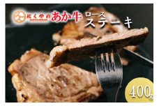 【矢野畜産】産地直送 くまもと 国産 熊本 阿蘇 和牛 あか牛 褐毛和種 あかげわしゅ ロース 400g 赤身 サシ ステーキ ビフテキ 高品質 矢野畜産 にくやの 老舗 おうちごはん おうち時間 通販 贈答 ギフト 阿蘇の自然の宝物