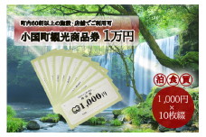【ASOおぐに観光協会】熊本 阿蘇 小国町 杖立温泉 わいた温泉郷 湯けむり 蒸し湯 ジャージー牛乳 小国杉 旅行 観光 宿泊 飲食 お買い物 お土産 商品券 宿泊券 1000円券 10枚 1万円 現地払い利用 地域振興 旅行支援