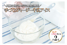 【ヒルトンビック】地元で愛され続けて30年以上！阿蘇小国ジャージー牛乳100%使用 ジェラトヒルトンの手作りアイスクリー夢（ミルク・いちご×各1L）