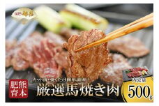 【桜屋】熊本と畜 馬肉 焼肉用 500g カット済 焼くだけ簡単