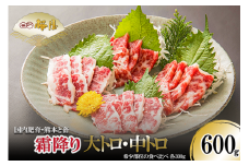 【桜屋】熊本と畜 霜降り馬刺し食べ比べ（大トロ・中トロ各300g）600g