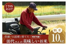 【先行予約】 令和7年産 11月出荷 新米 産直 ノンブレンド米 単一原料 お米 白米 精白米 銘柄おまかせ あきげしき ひのひかり こしひかり 阿蘇 小国町 産地直送 国産 日本産 地場産 贈答 田代さんのお米 10kg