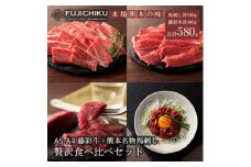 【フジチク】くまもと黒毛和牛 熊本と畜馬刺し 藤彩牛 国産馬刺し 馬刺しと黒毛和牛 贅沢食べ比べ 国産 馬刺し 黒毛和牛 熊本県認定ブランド 赤身馬刺し 馬ユッケ バラ カルビ モモ スライス 焼肉用 BBQ すき焼き しゃぶしゃぶ 鍋 計580g